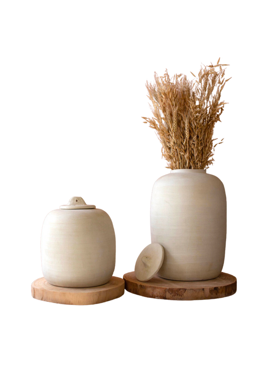 Decorative Ceramic Canister with Lid