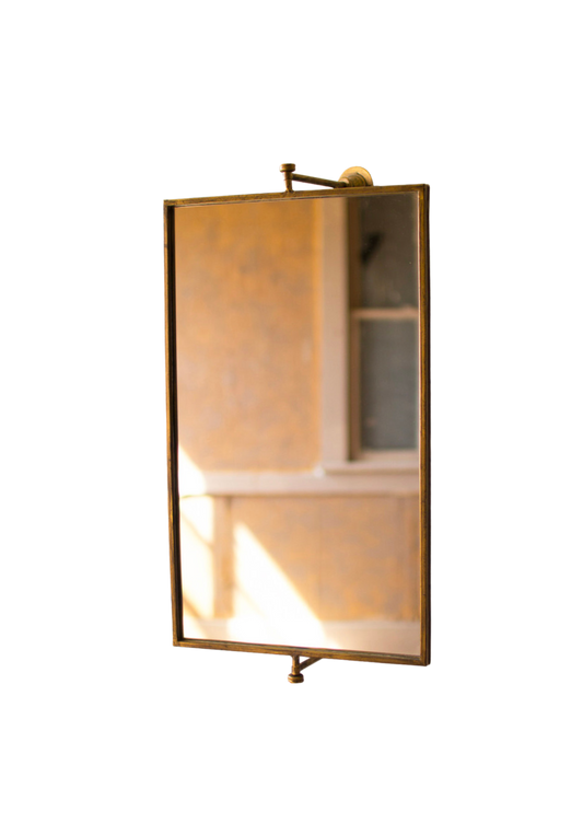 Brass Rotating Wall Mirror