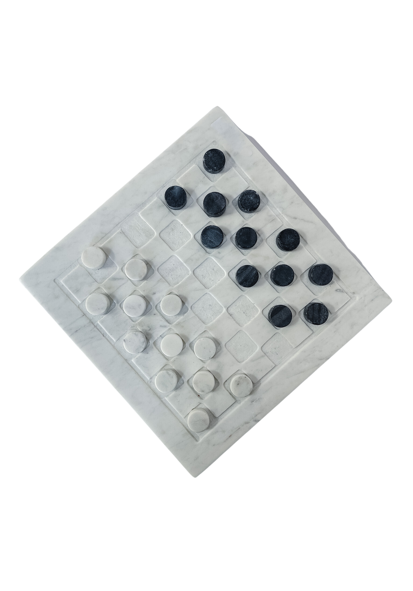 Marble Checker Game Set