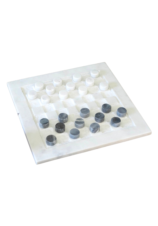 Marble Checker Game Set