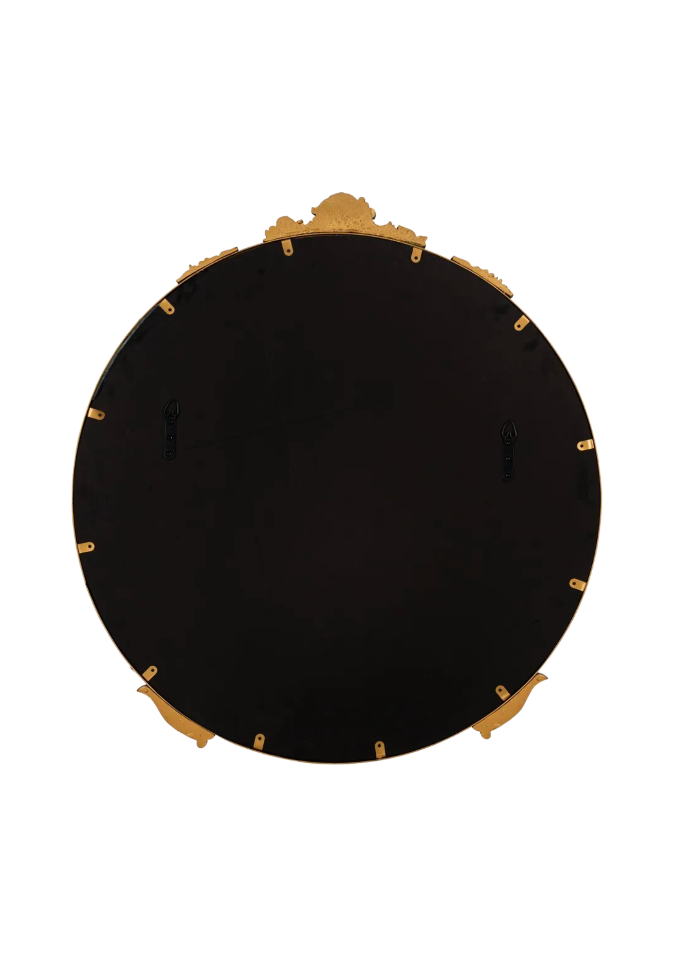Ornate Gold Antique Round Mirror