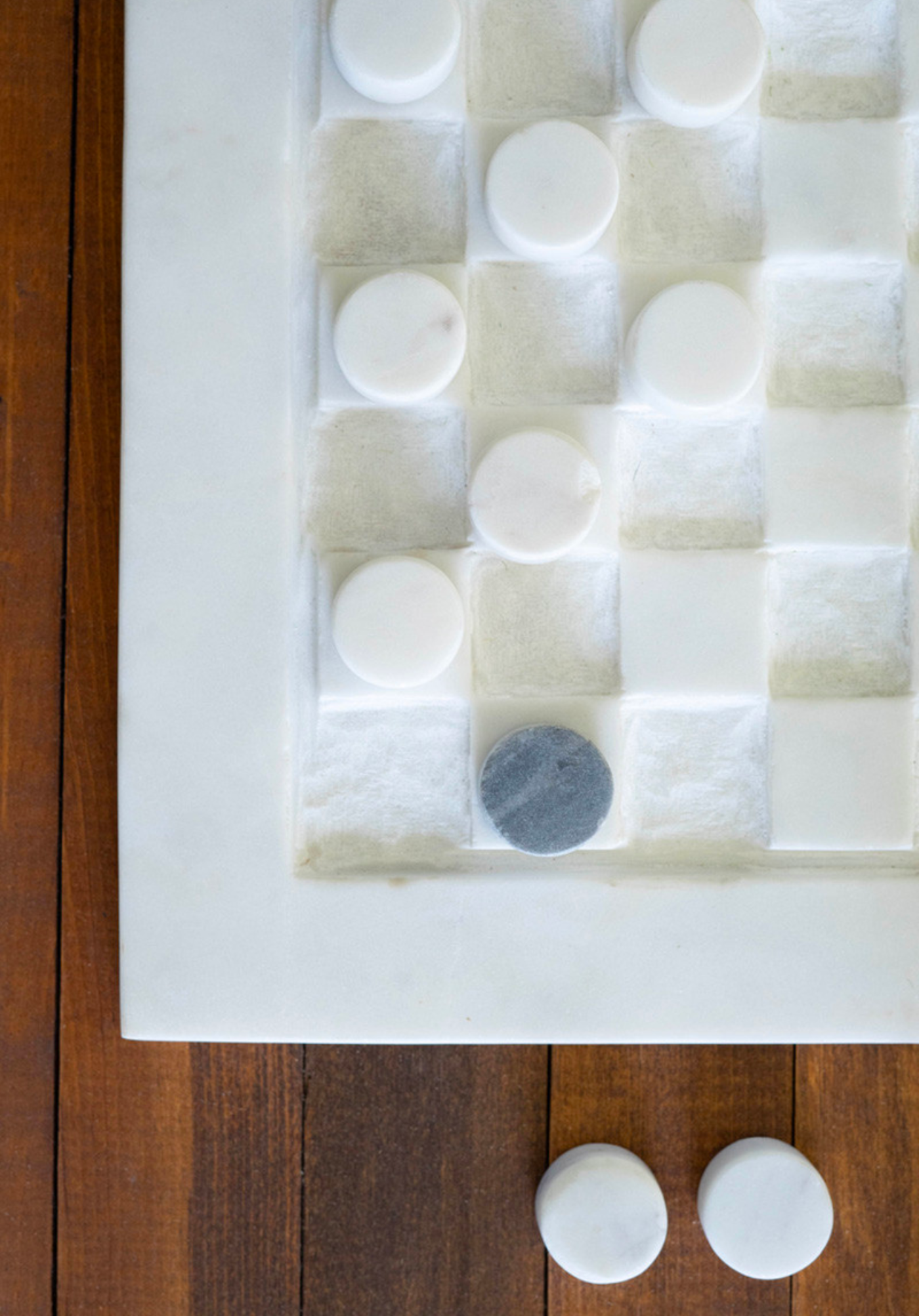 Marble Checker Game Set