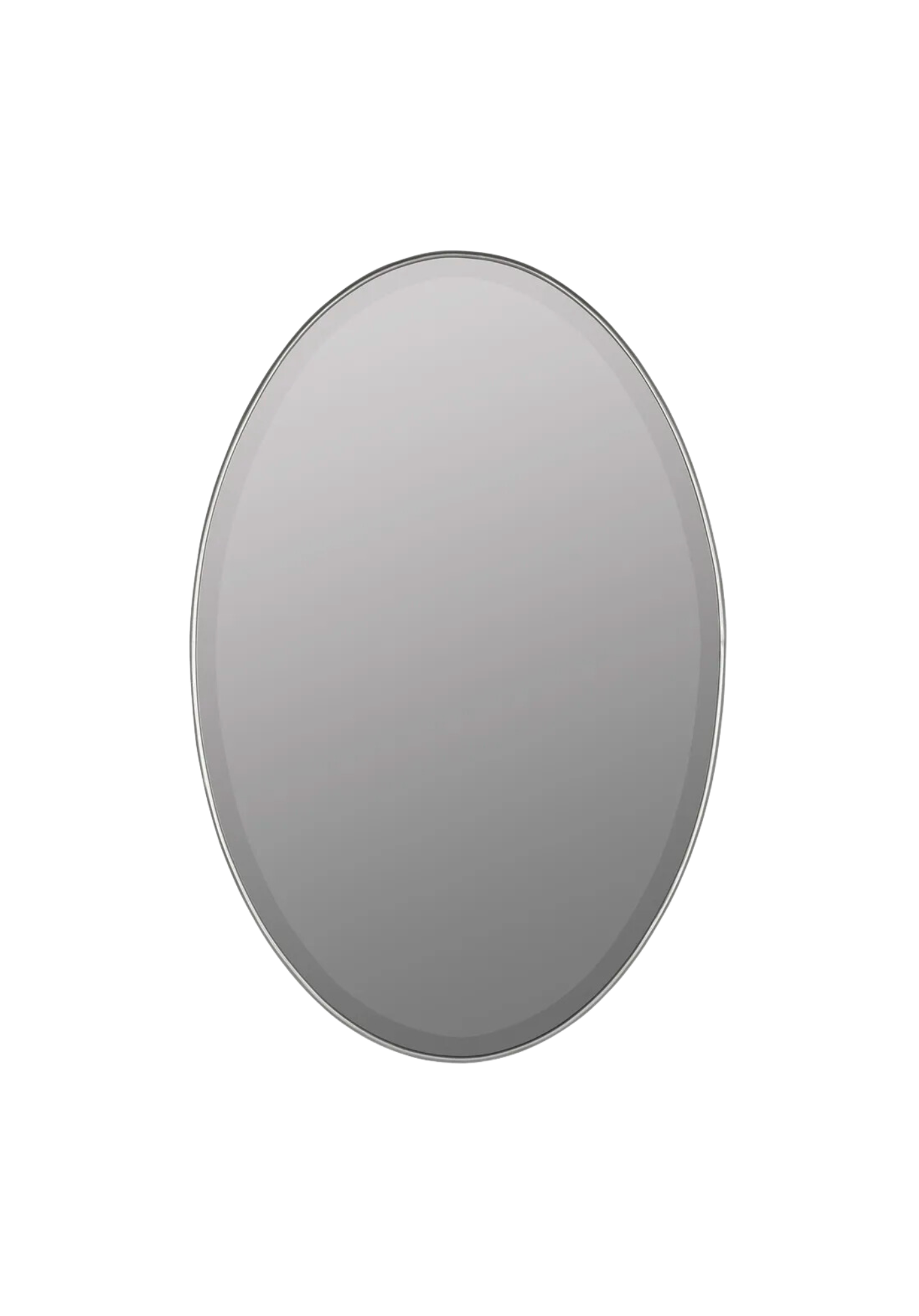 Thin Oval Wall Mirror