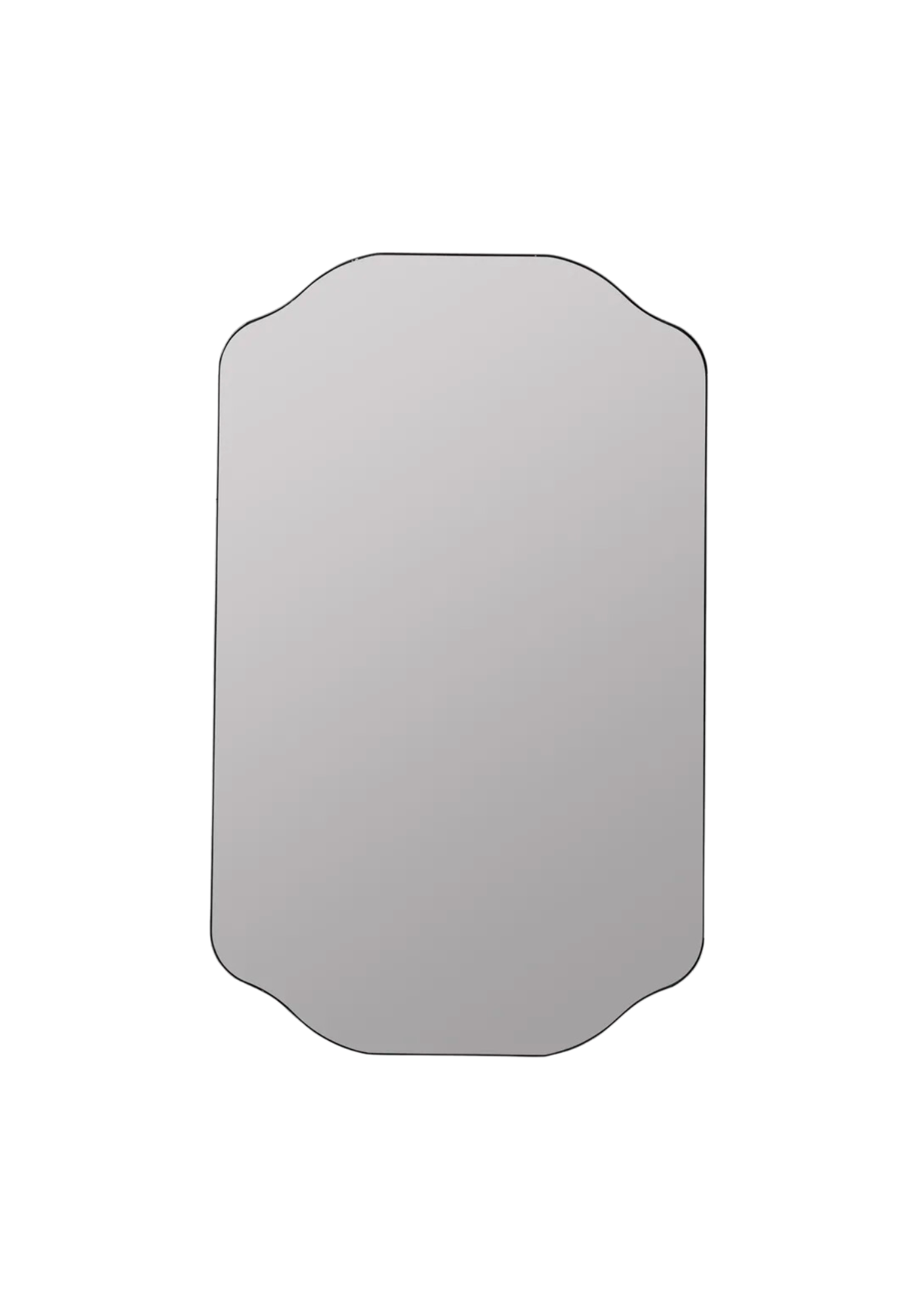 Metal Curved Oval Mirror