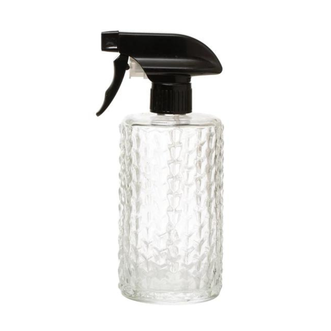 Embossed Glass Spray Bottle