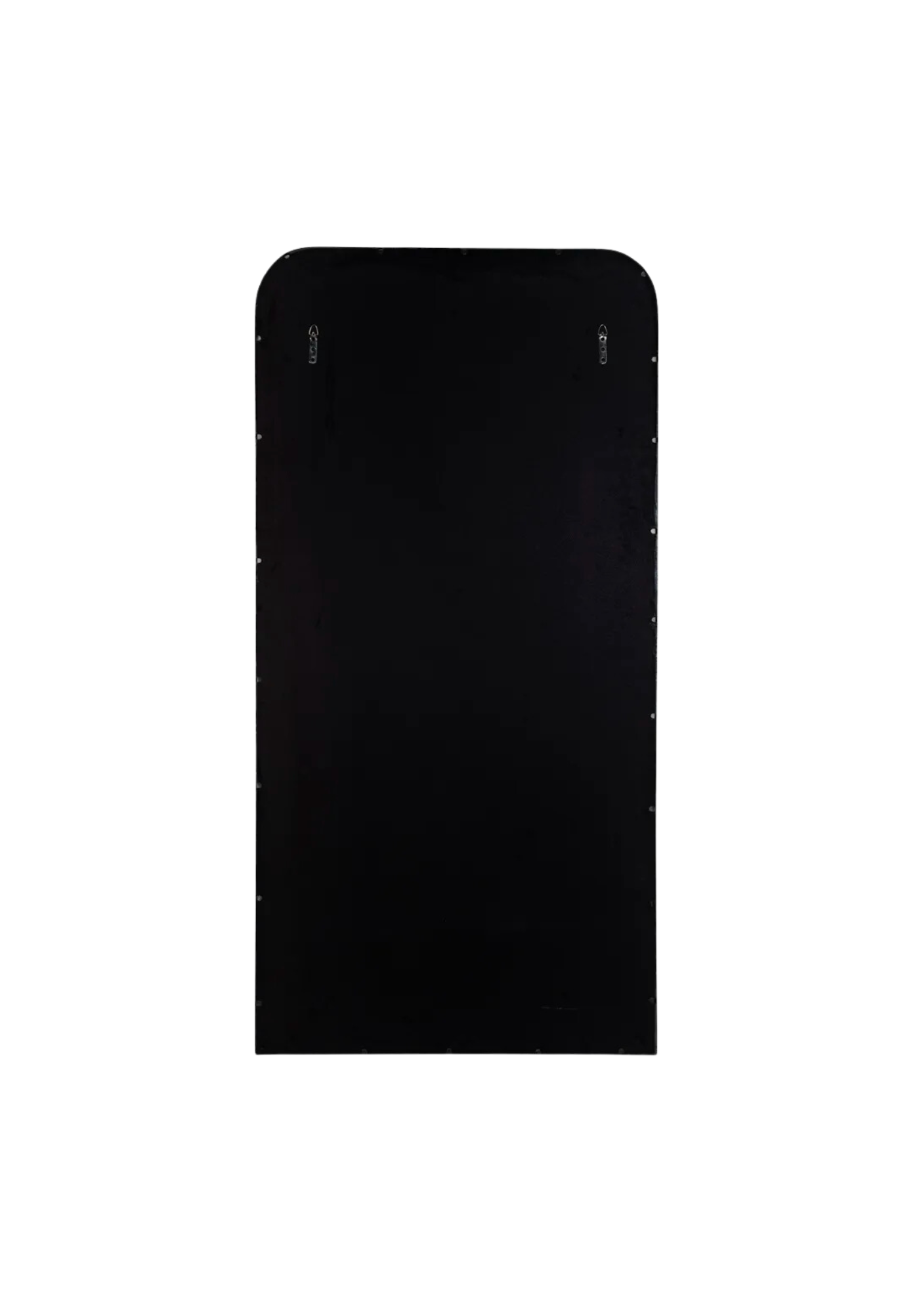 Curved Black Floor Mirror