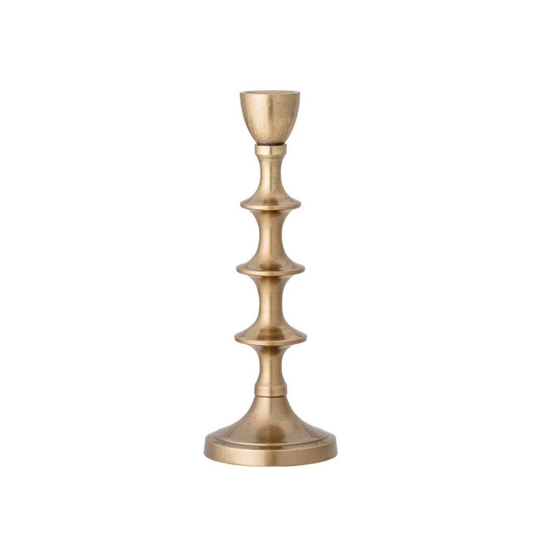 Sculpted Brass Taper Holder