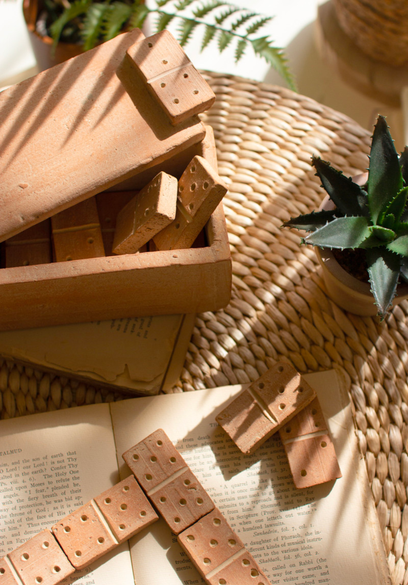 Clay Domino Set