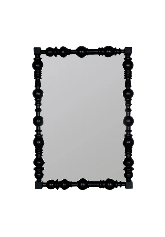 Ornate Black Vanity Mirror