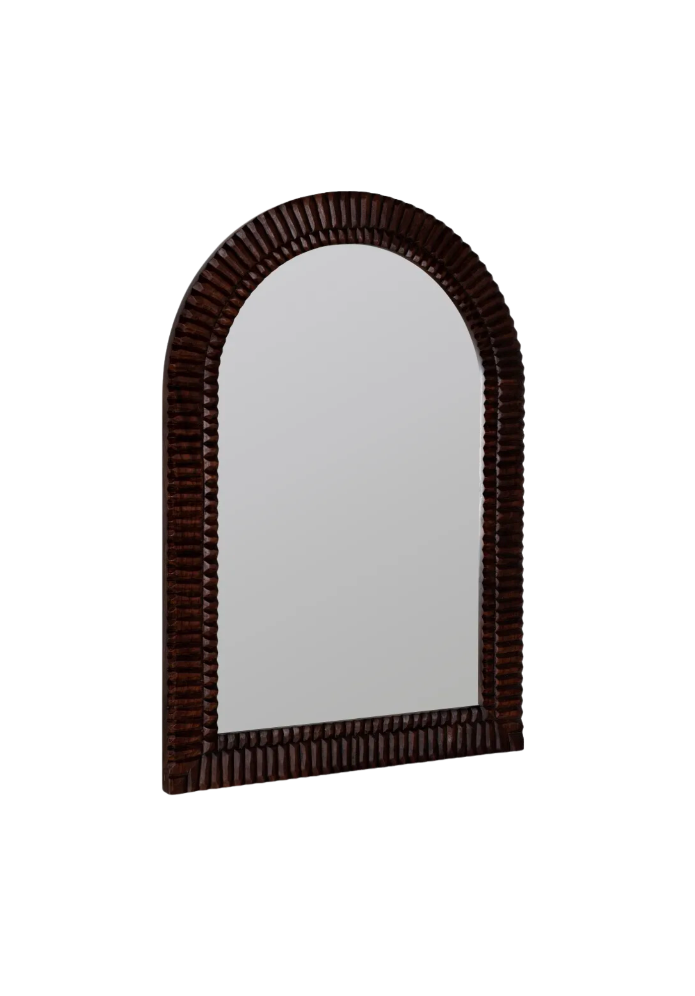 Walnut Wood Arch Mirror