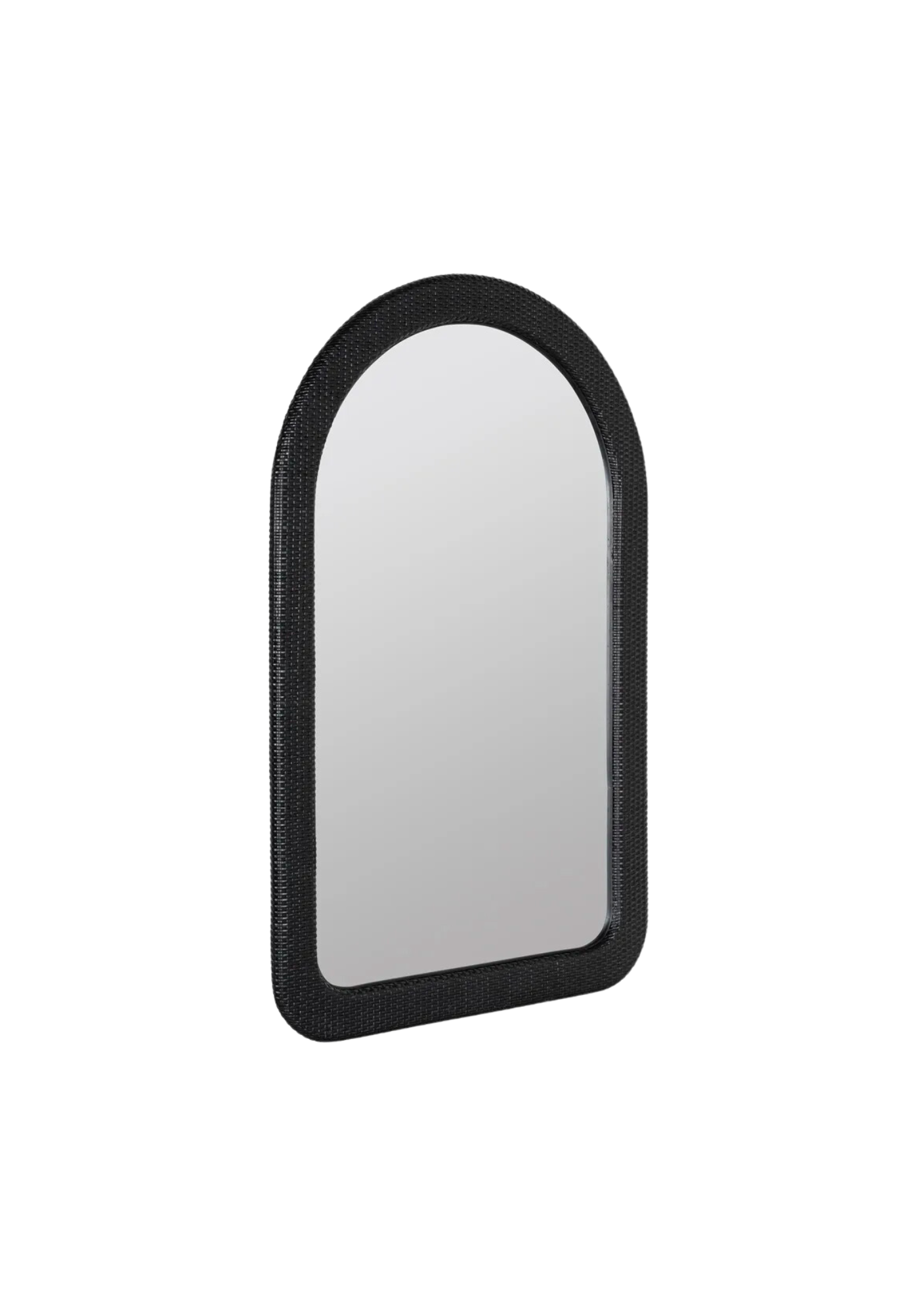 Textured Black Arch Mirror