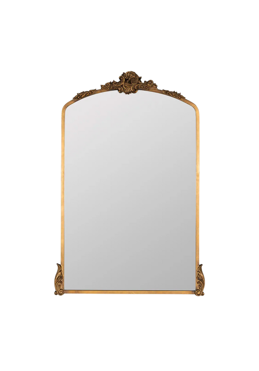 Golden Ornate Antique Arch Mirror