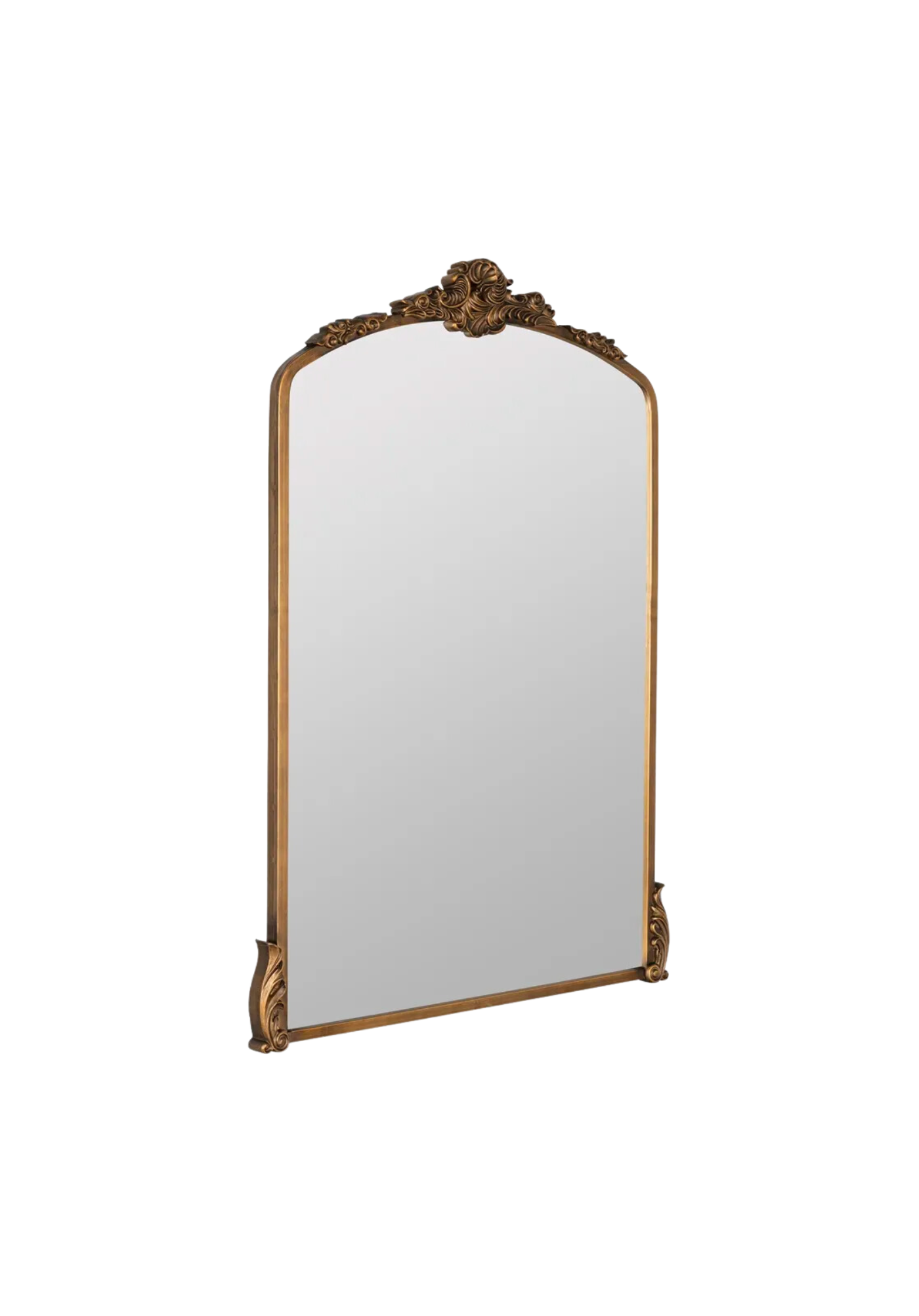 Golden Ornate Antique Arch Mirror