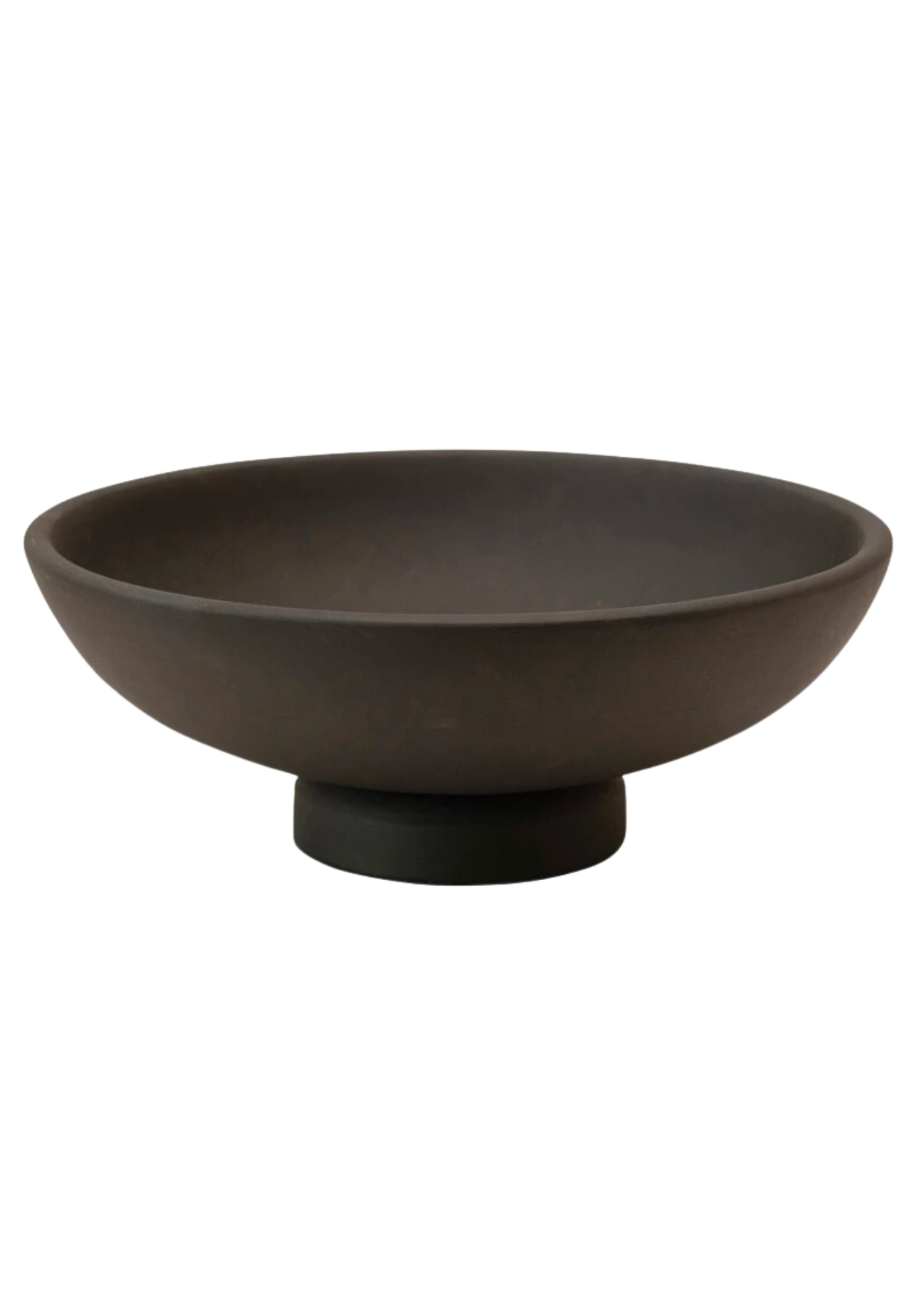 Black Wood Footed Bowl