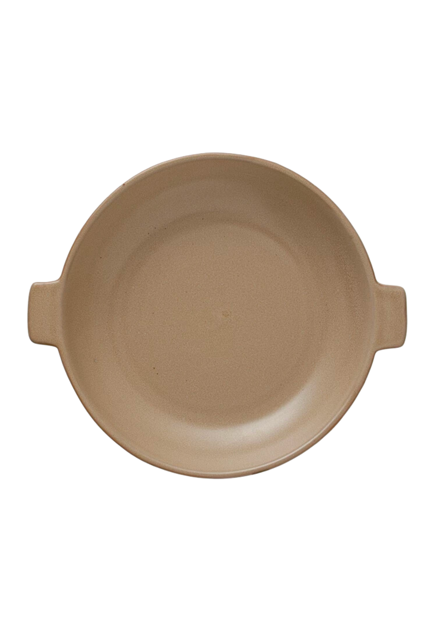 Beige Plate with Handles