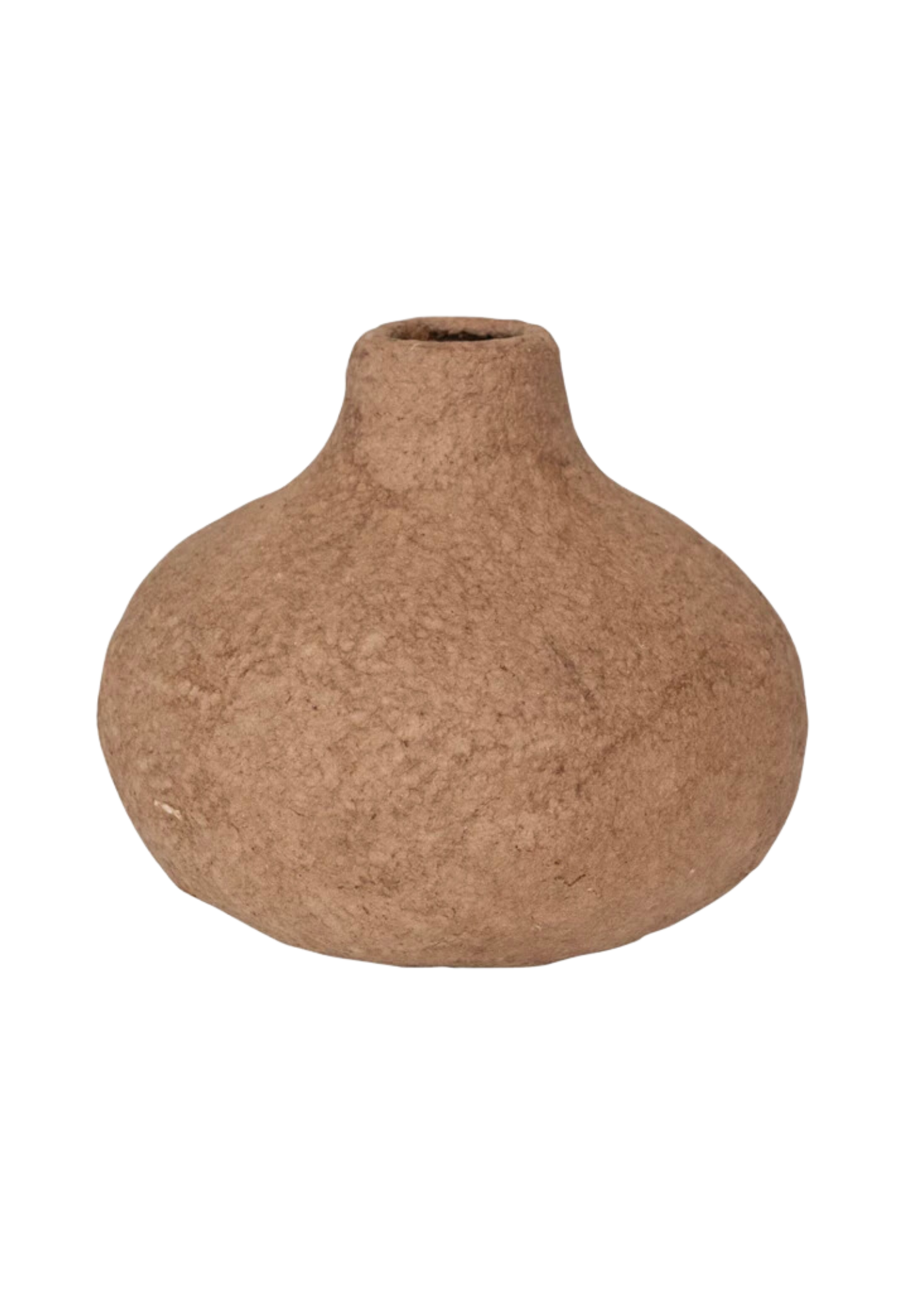 Brown Paper Mache Vase