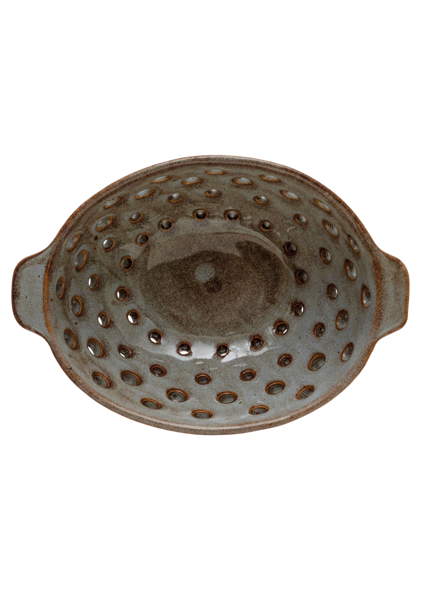 Glazed Stoneware Berry Bowl