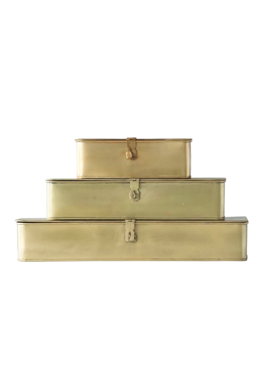 Brass Rectangle Metal Box