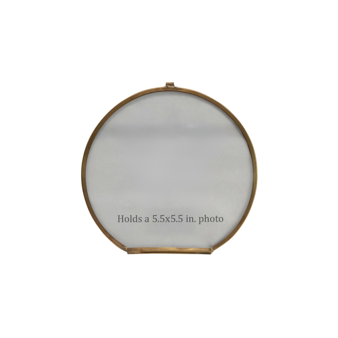 Round Brass Photo Frame