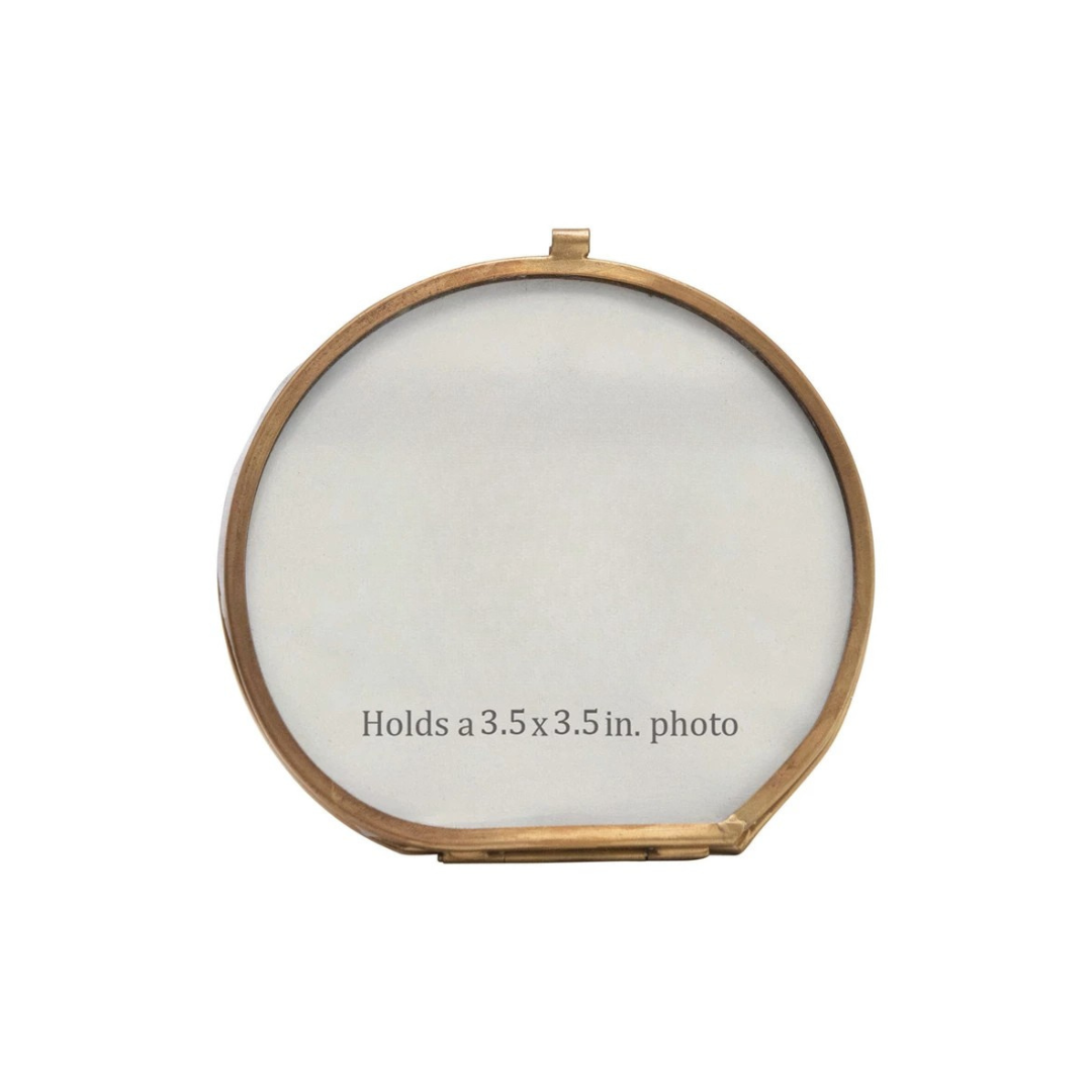 Round Brass Photo Frame