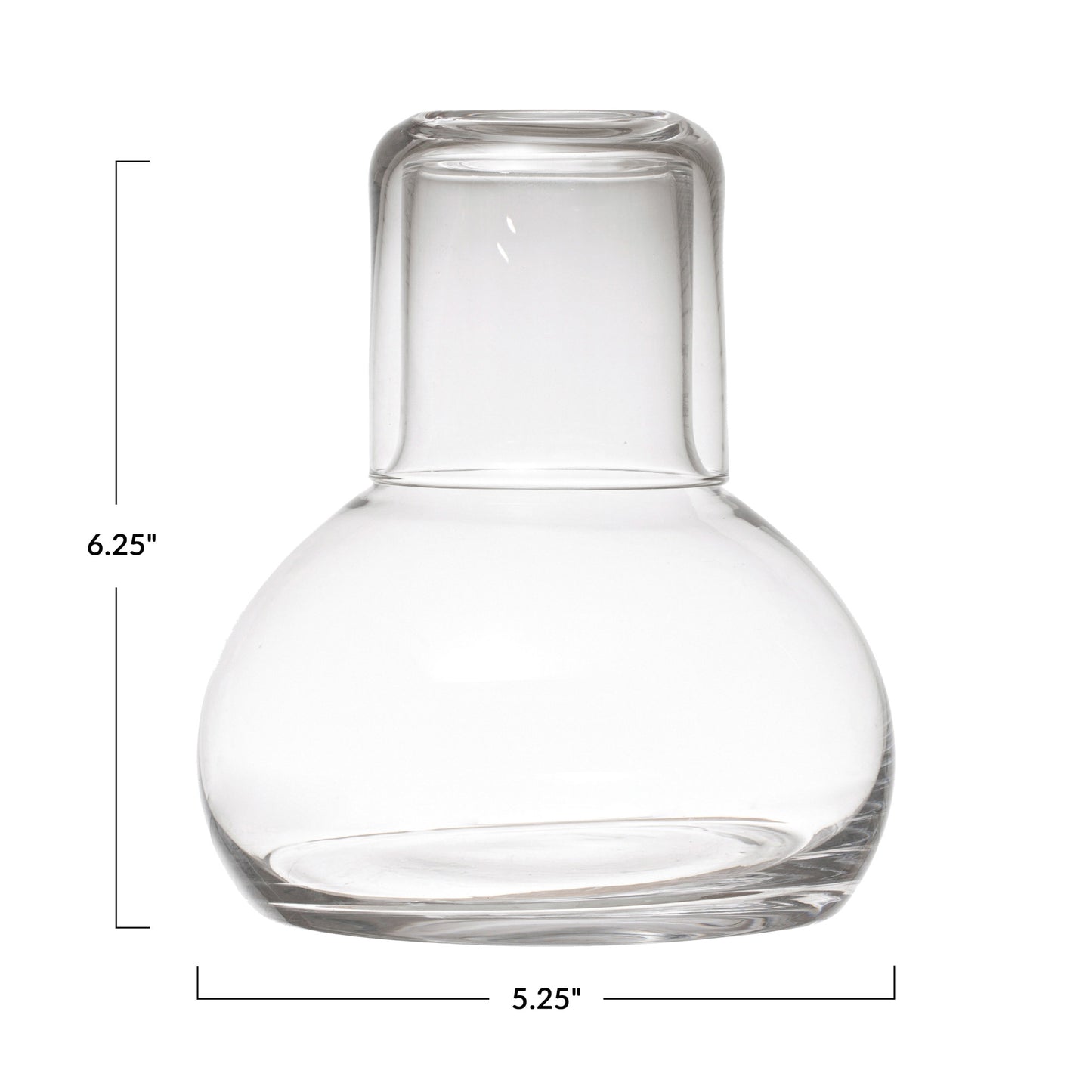 Glass Carafe with Drinking Glass