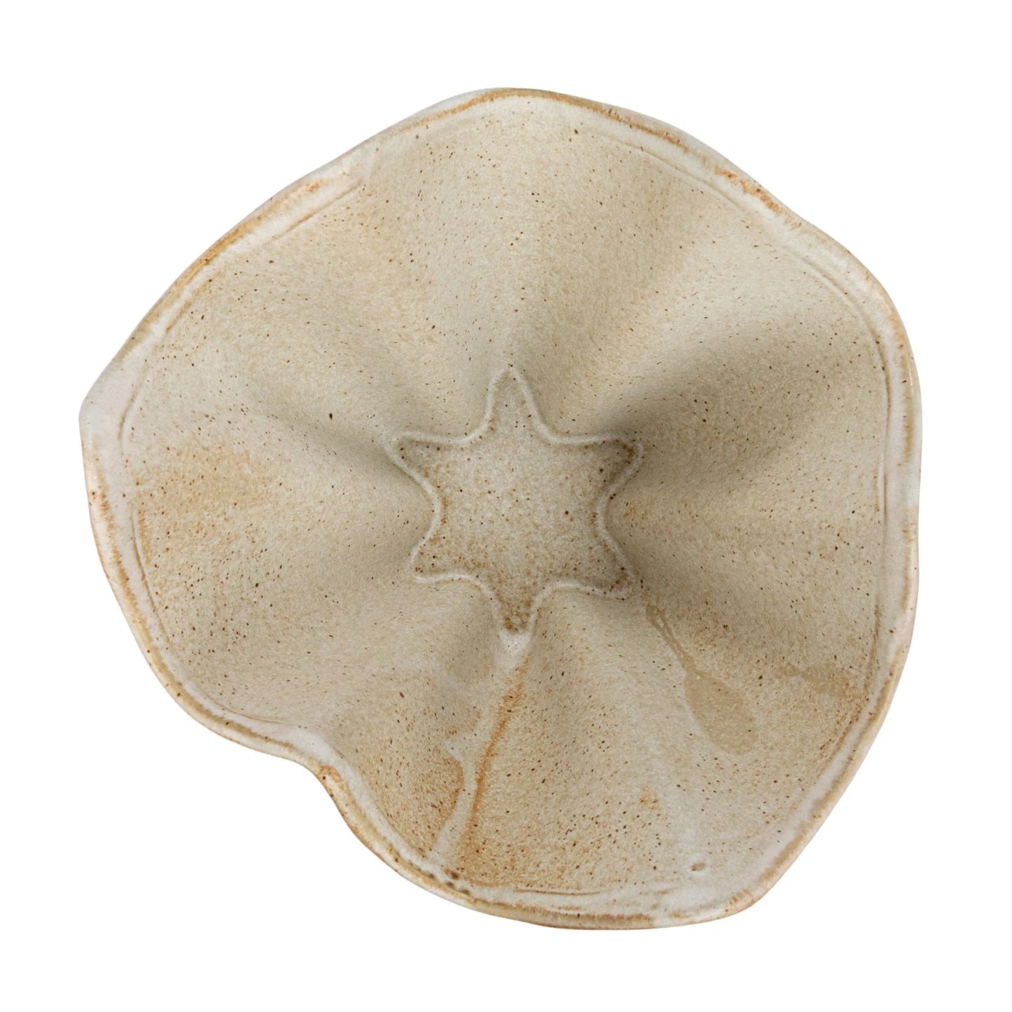 Stoneware Pleated Bowl