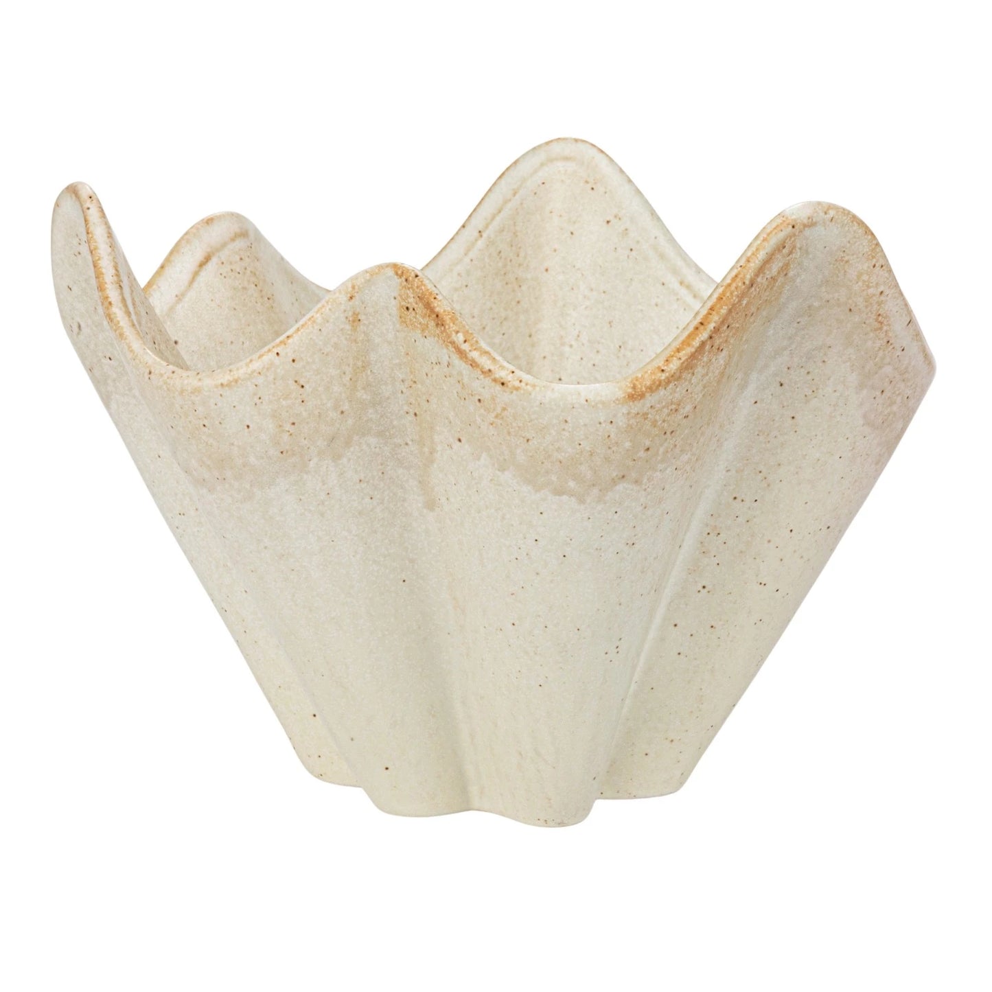 Stoneware Pleated Bowl