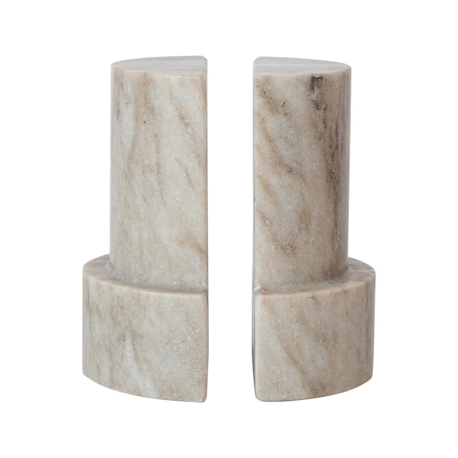 Marble Column Bookends (Set of 2)