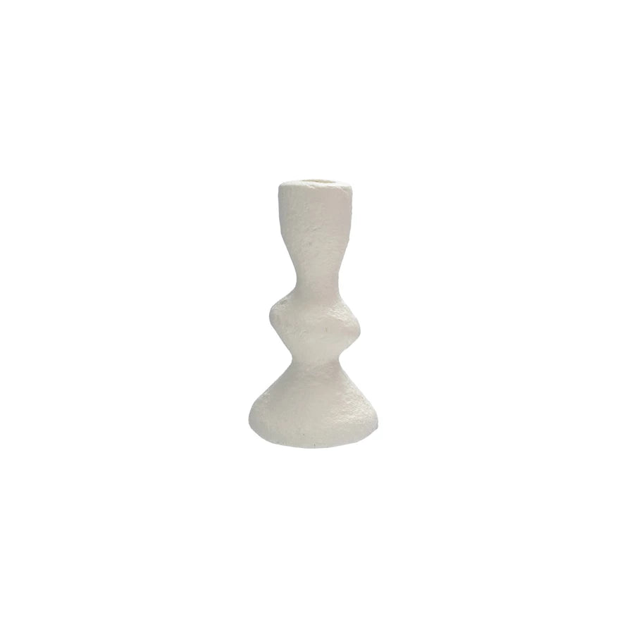 Ivory Cast Iron Taper Holder