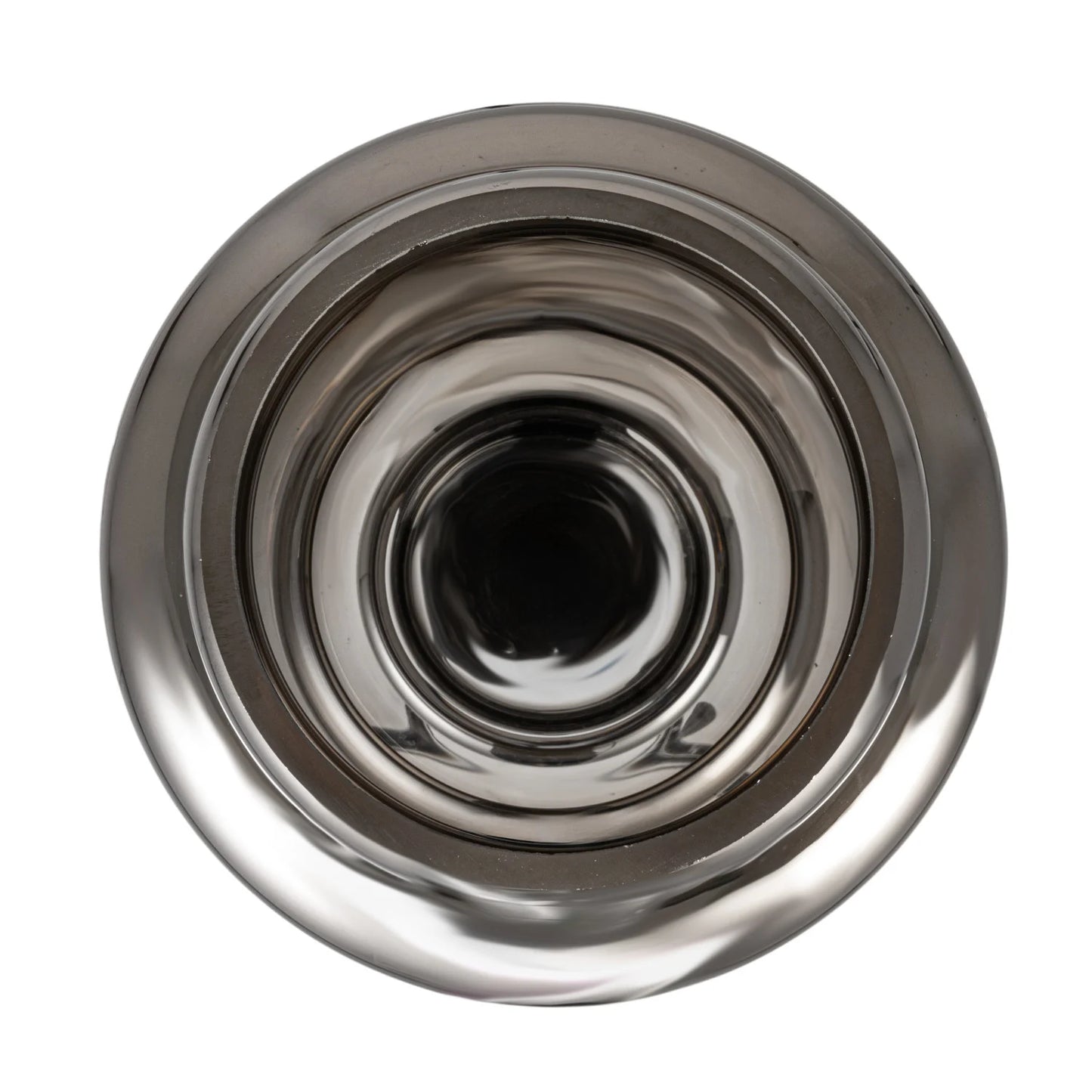 Ribbed Chrome Vase