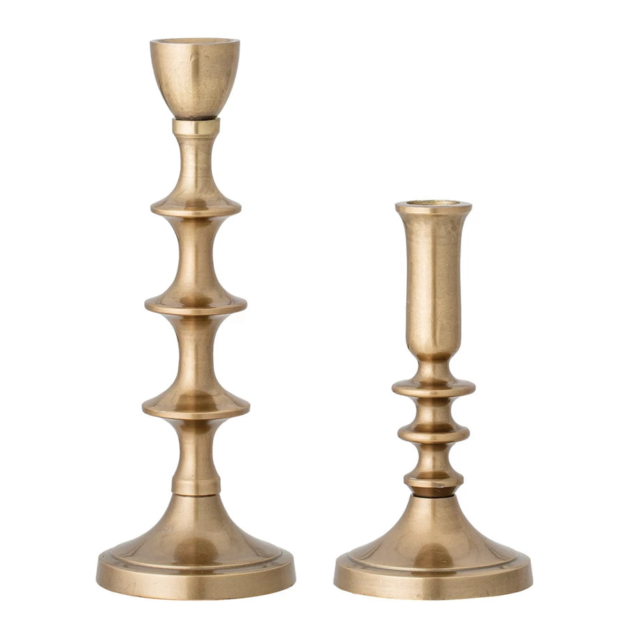 Sculpted Brass Taper Holder