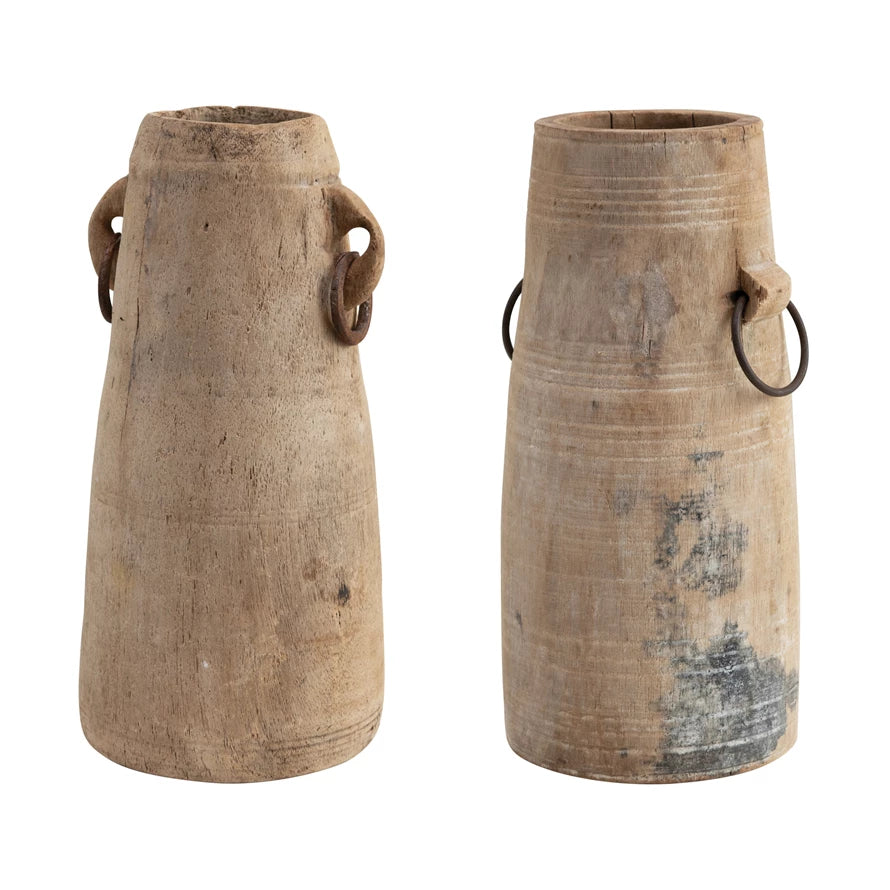 Vintage Wood Milk Jug