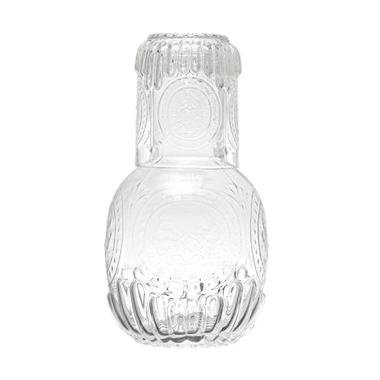 Embossed Carafe with Drinking Glass