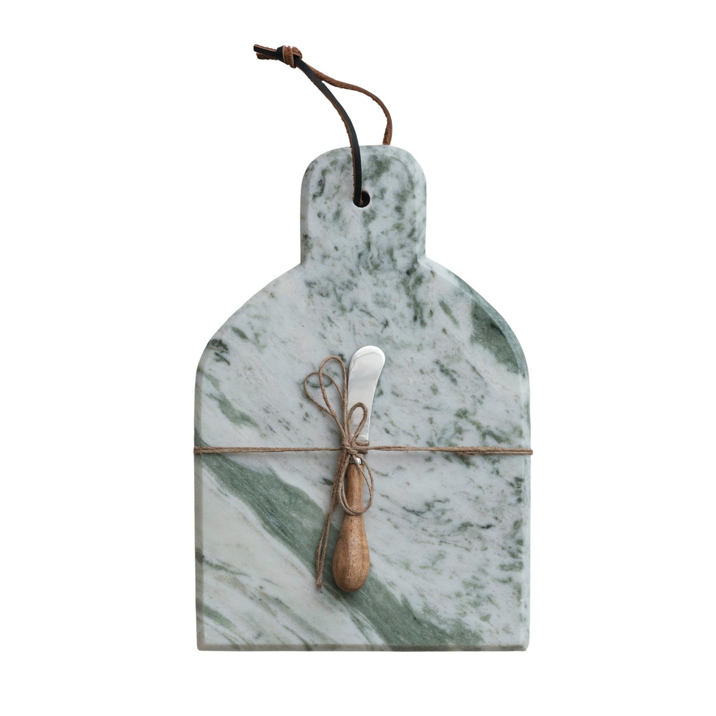 Marble Cutting Board with Knife