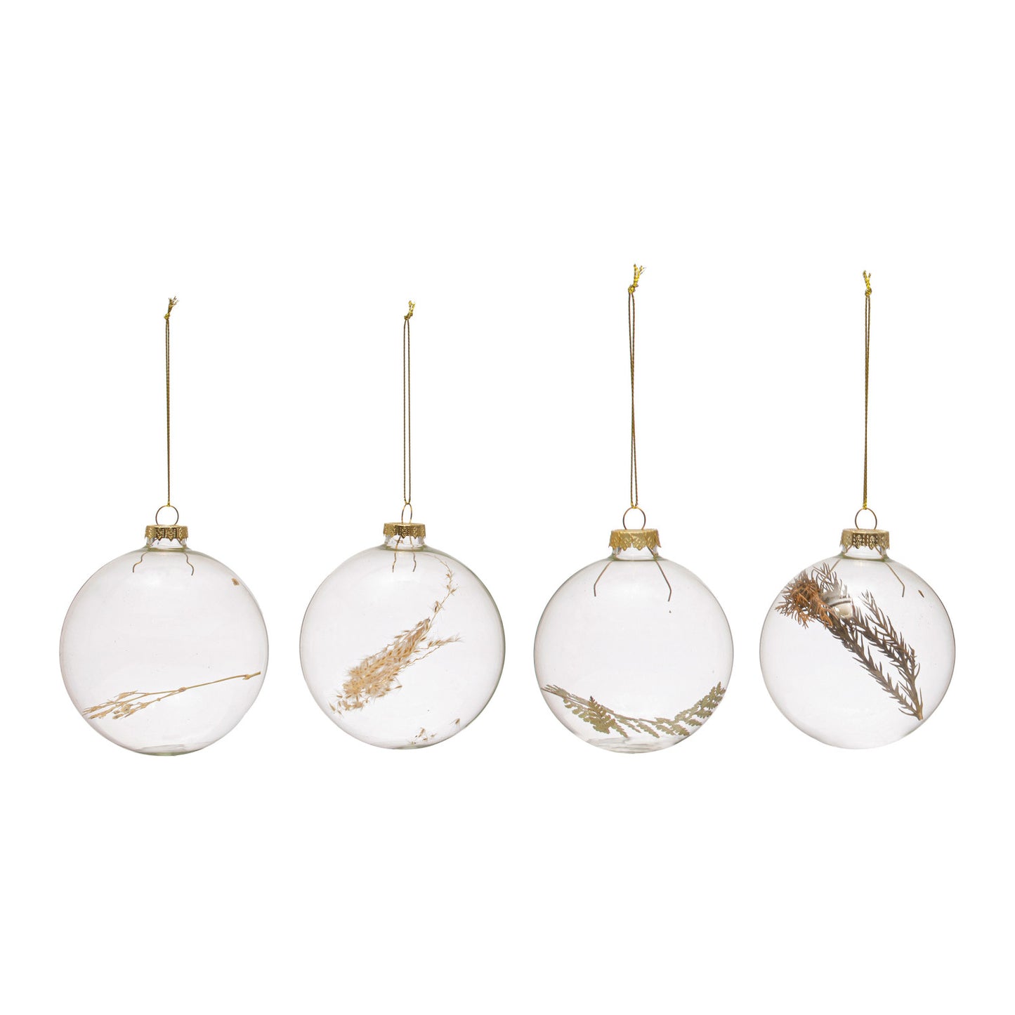 Glass Ornament with Dried Bontanicals