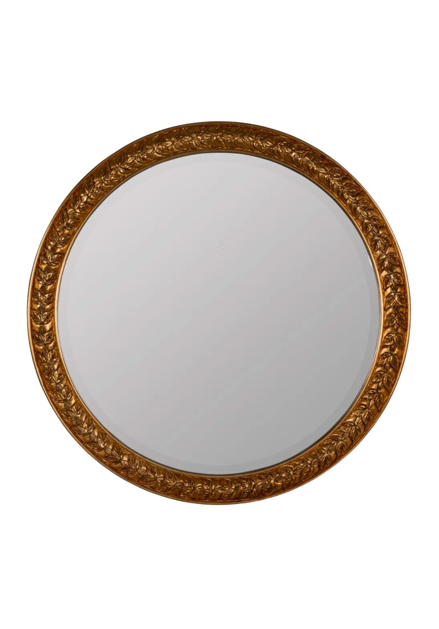 Gold Leaf Round Mirror