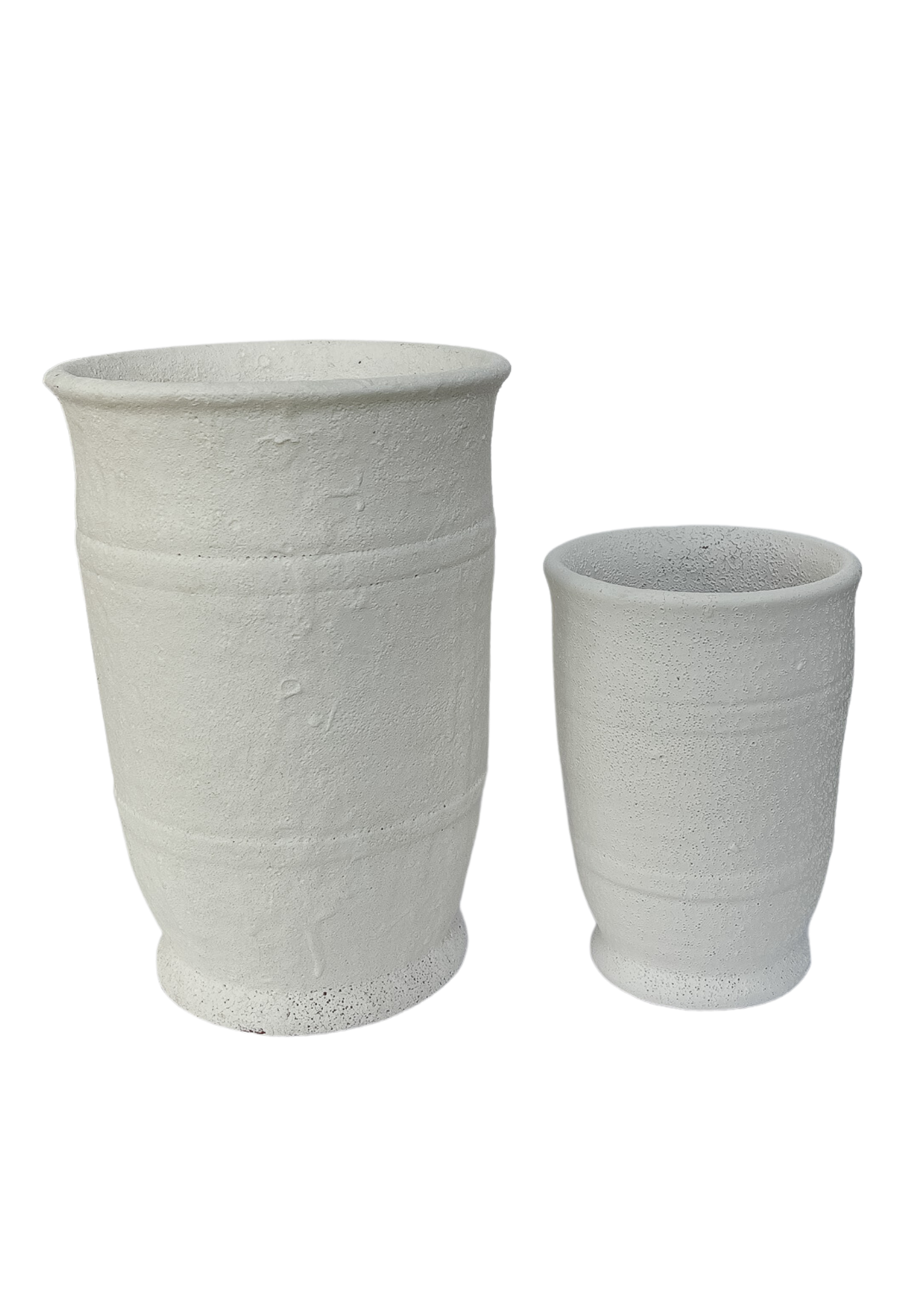 White Plaster Ceramic Urn