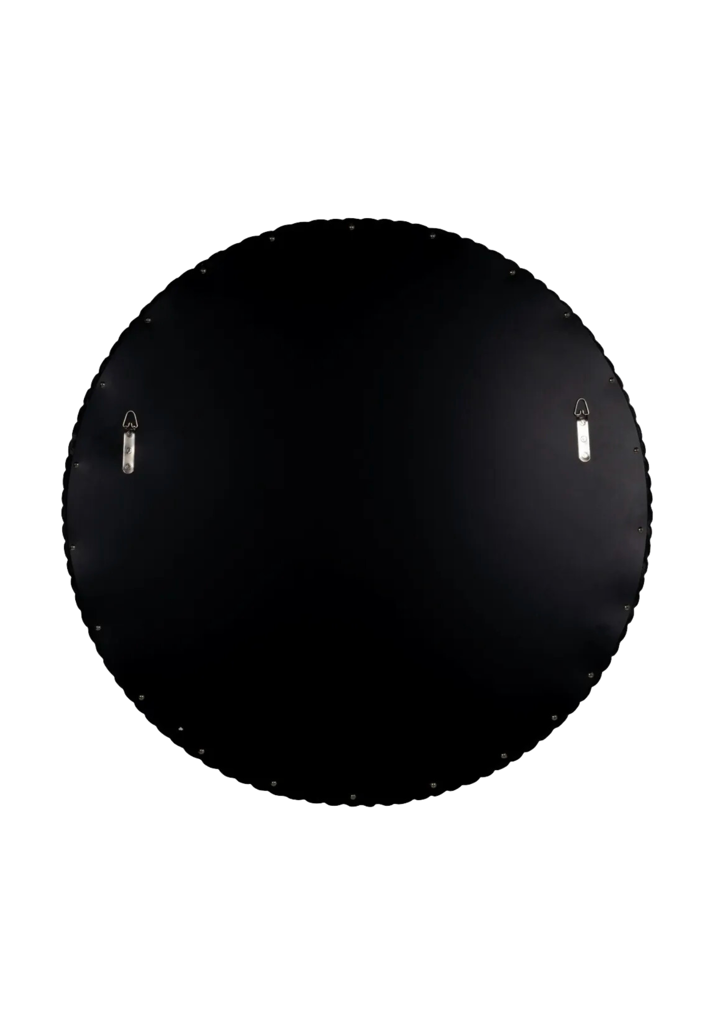 Twisted Black Round Mirror