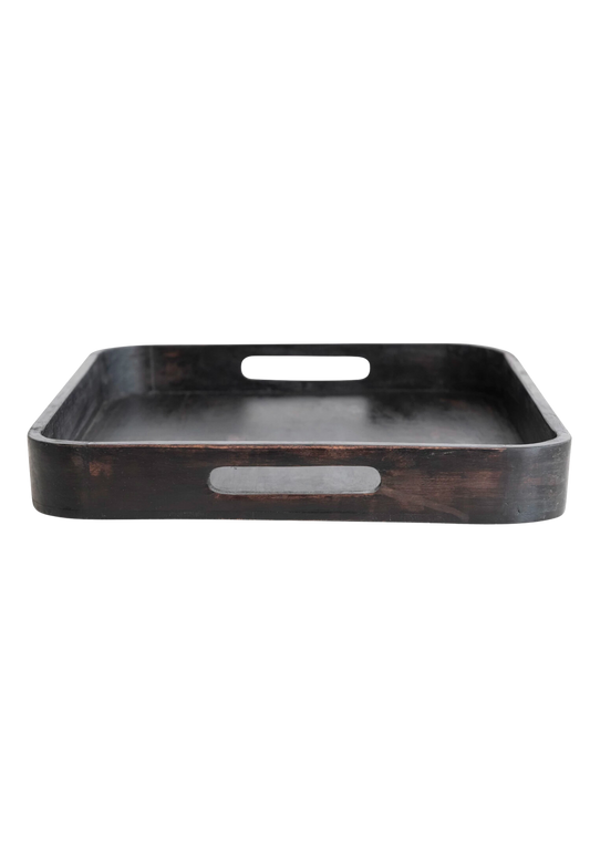 Black Wooden Tray