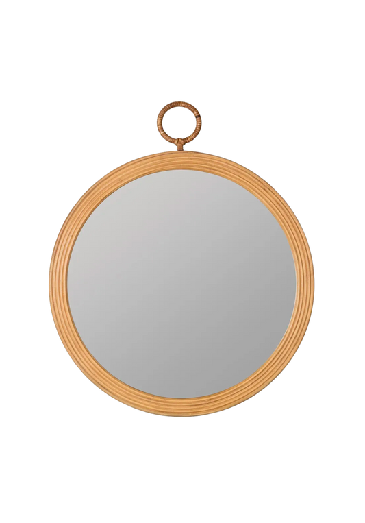 Rattan Ring Detailed Round Mirror