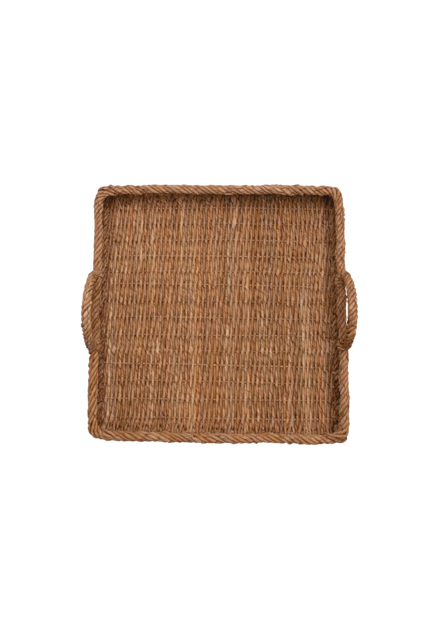 Hand-Woven Trays with Handles