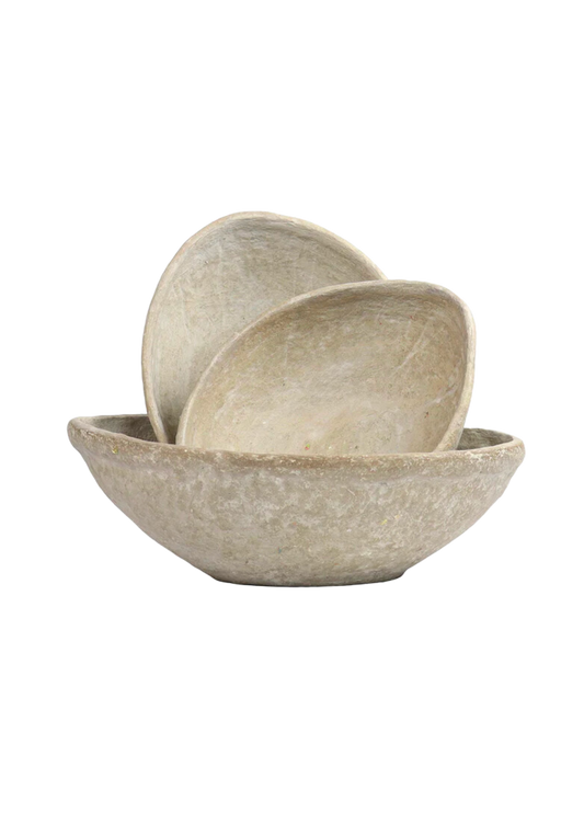 Oblong Paper Maché Bowl