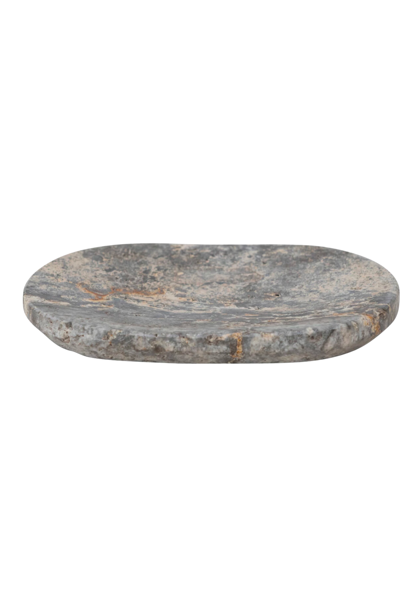 Oval Travertine Soap Dish
