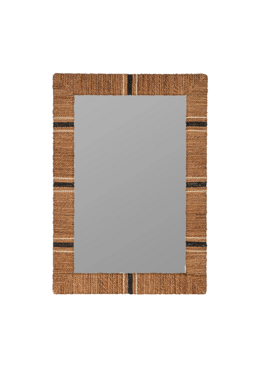 Jute Striped Wall Mirror