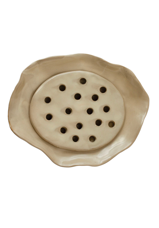 Reactive Beige Soap Dish