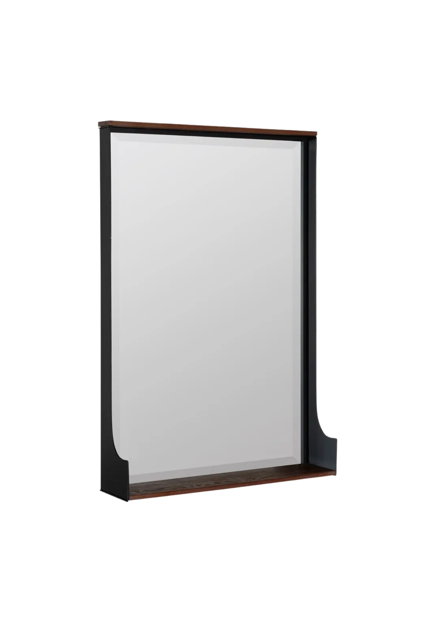 Black Mahogany Shelf Mirror
