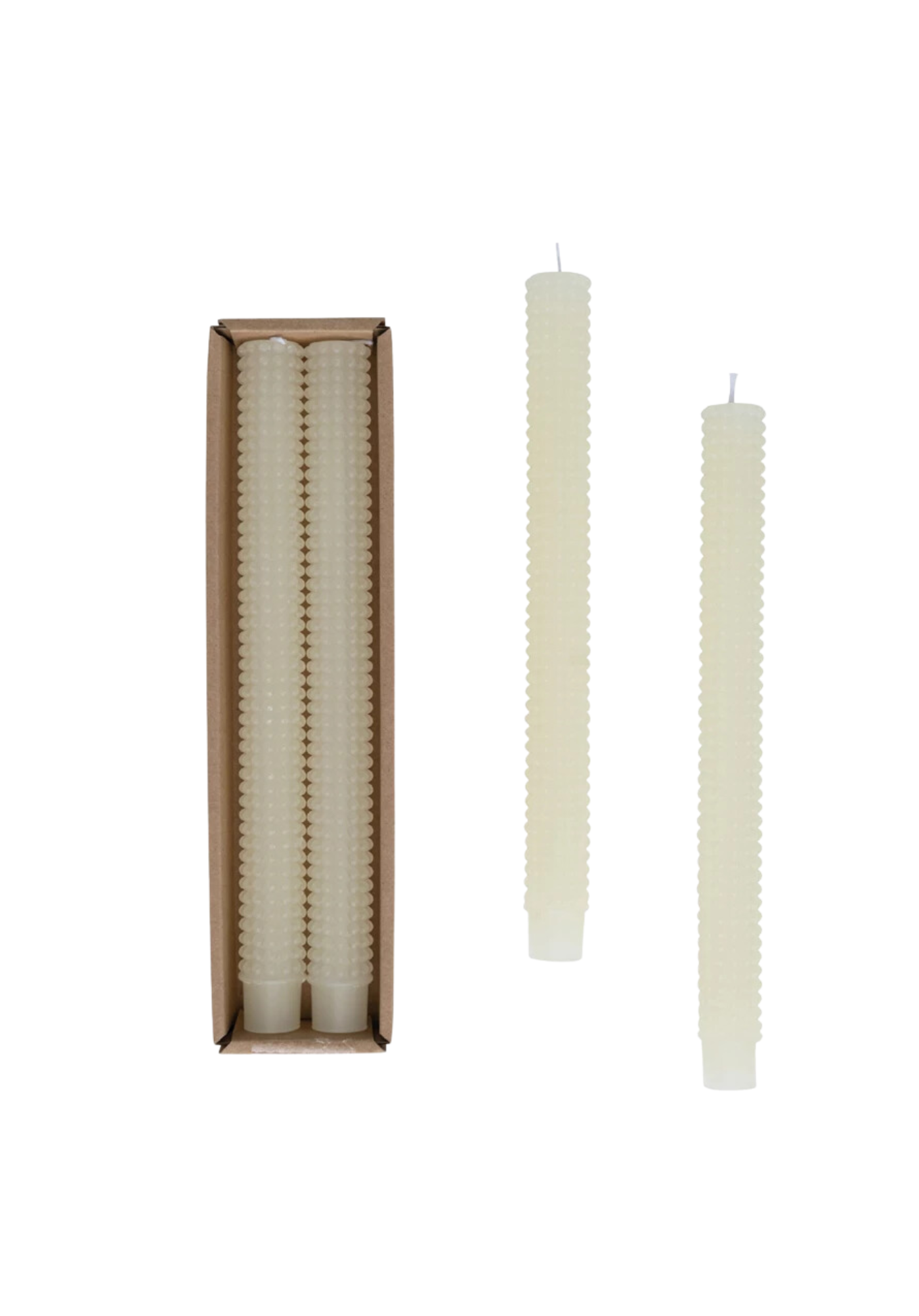 Hobnail Taper Candles (Set of 2)