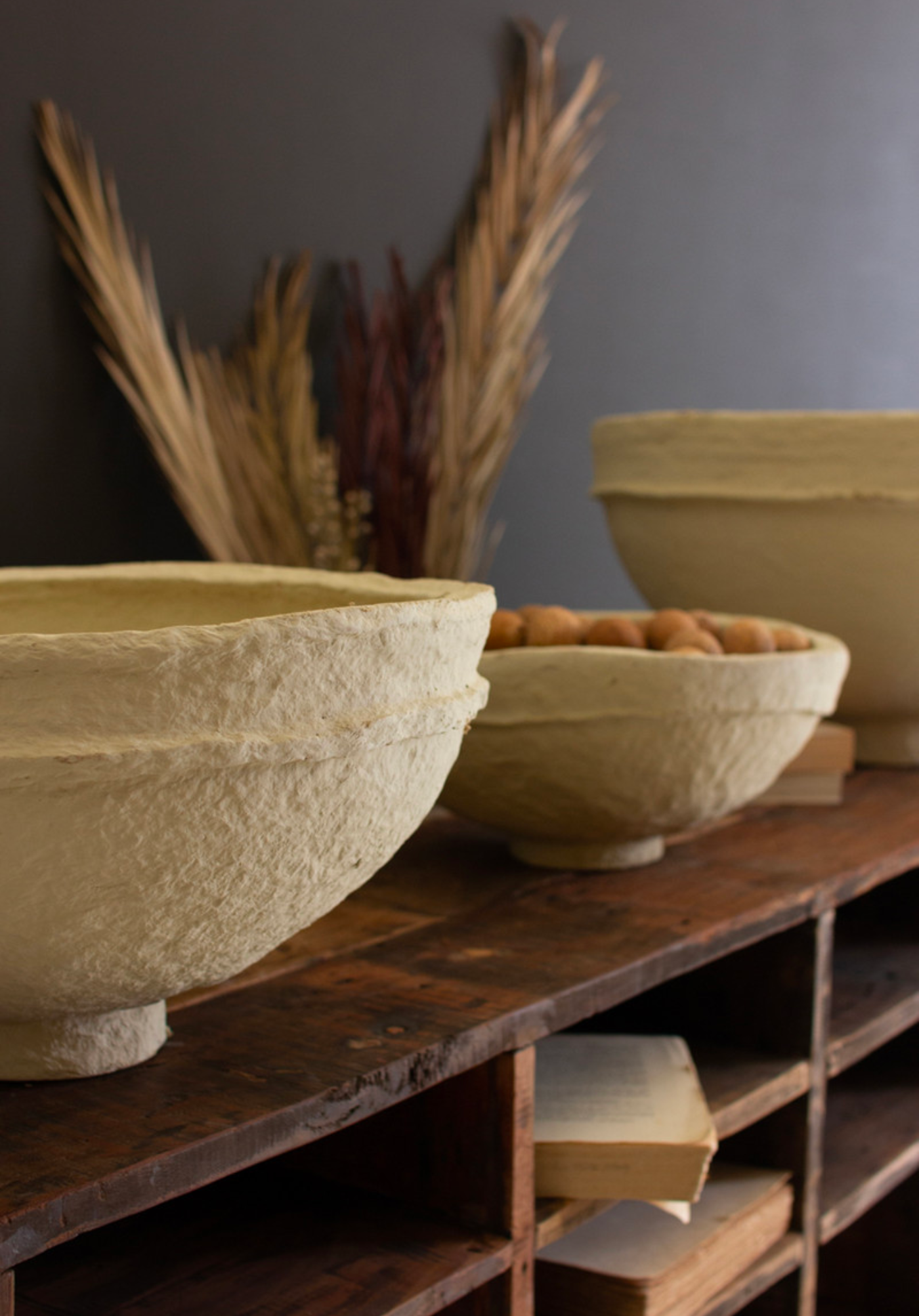 Primitive Paper Mache Bowl