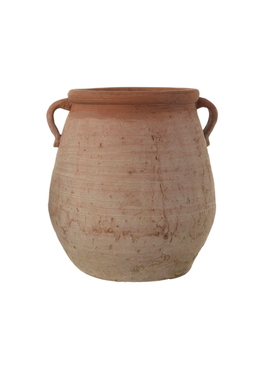 Whitewashed Terracotta Urn