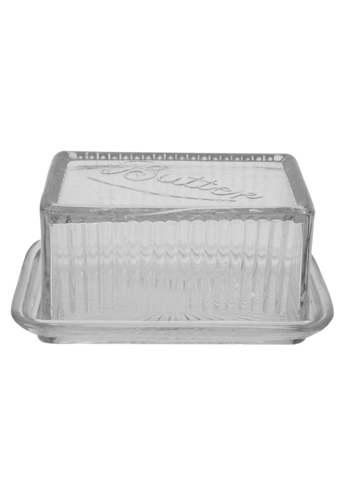 Pressed Glass Butter Dish